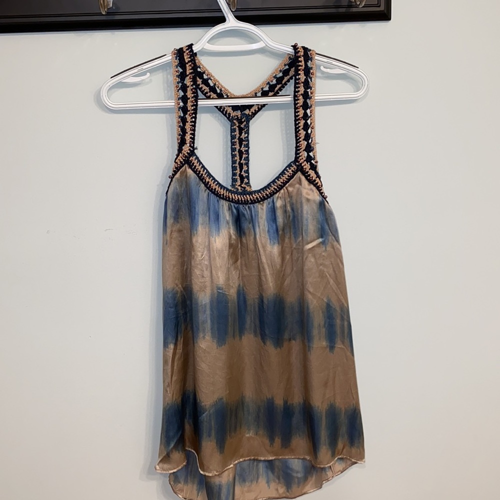 Anthropologie Devlin 100% silk tank Size XS-S